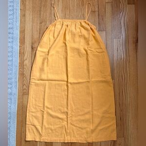 Linen tangerine orange tent dress size small